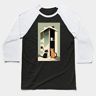 Feline Reverie: Abstract Interpretations of Cat Essence Baseball T-Shirt